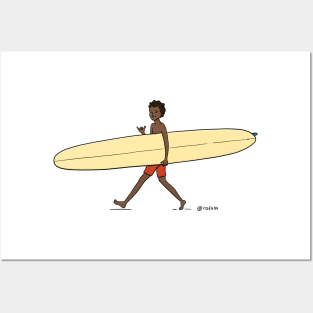 Longboarder Dude Posters and Art